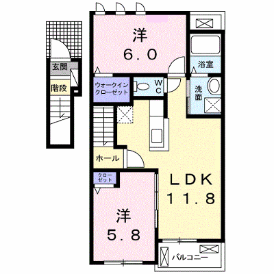 リナリア　Ⅱ 203【管理NO：1-023808502-02030】 ★家具家電は申し込み後に搬入します★ ★2026年10月中旬入居可能★の物件画像