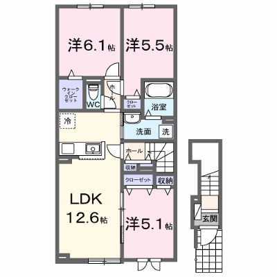 ベルメゾンＧ 201【管理NO：1-028595101-02010】 ★家具家電は申し込み後に搬入します★ ★2026年09月下旬入居可能★の物件画像