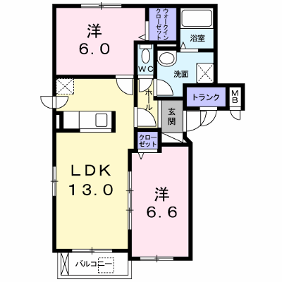 ＡｍｙⅥ 201【管理NO：1-019943801-02010】 ★家具家電は申し込み後に搬入します★の物件画像