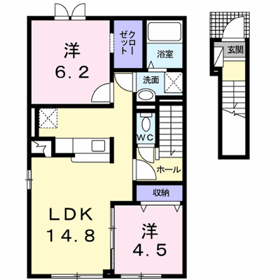 エリーナＡ 203【管理NO：1-021024401-02030】 ★家具家電は申し込み後に搬入します★ ★2026年10月上旬入居可能★の物件画像