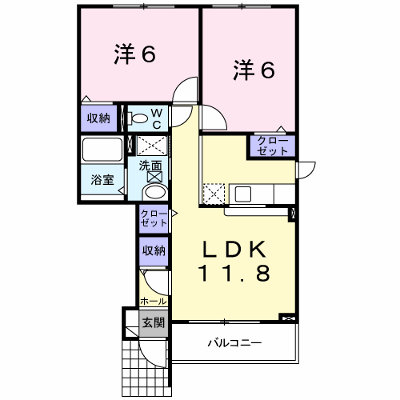 エスポアールＣ 102【管理NO：1-015077201-01020】 ★家具家電は申し込み後に搬入します★ ★2026年10月上旬入居可能★の物件画像