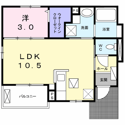 メゾン・リュヴィル 101【管理NO：1-028735201-01010】 ★家具家電は申し込み後に搬入します★ ★2027年01月下旬入居可能★の物件画像