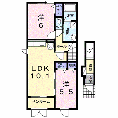 カルム・フラン 201【管理NO：1-016337801-02010】 ★家具家電は申し込み後に搬入します★ ★2026年10月下旬入居可能★の物件画像
