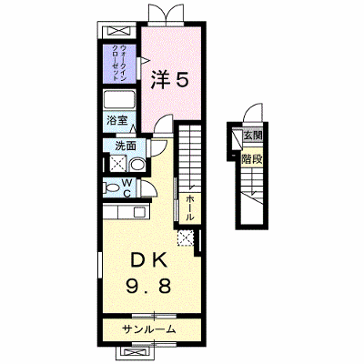 リーブルディマージュ　Ｃ 202【管理NO：1-017744701-02020】 ★家具家電は申し込み後に搬入します★の物件画像