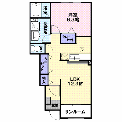 カルム・メゾンＢ 102【管理NO：1-016460302-01020】 ★家具家電は申し込み後に搬入します★ ★2026年10月下旬入居可能★の物件画像