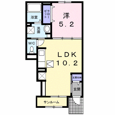 ペイサージュⅤ 102【管理NO：1-022022801-01020】 ★家具家電は申し込み後に搬入します★の物件画像