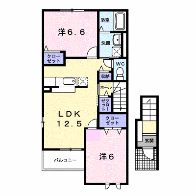 カーサ・エヴァⅠ 201【管理NO：1-018086301-02010】 ★家具家電は申し込み後に搬入します★ ★2026年10月下旬入居可能★の物件画像