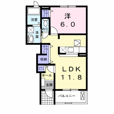 グランソレイユＫＯ　Ⅴ 102【管理NO：1-015954601-01020】 ★家具家電は申し込み後に搬入します★ ★2026年10月下旬入居可能★の物件画像