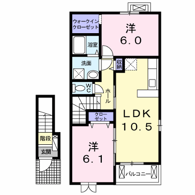 ラブリーＫ＆ＭⅡ 203【管理NO：1-020274901-02030】 ★家具家電は申し込み後に搬入します★ ★2026年10月中旬入居可能★の物件画像