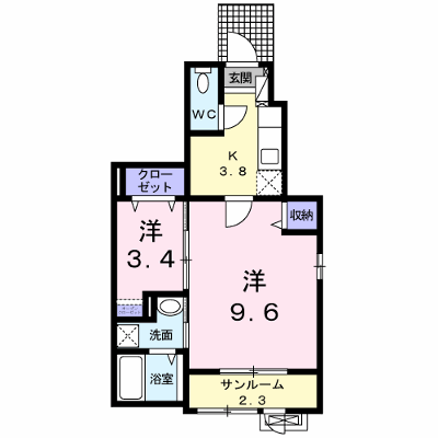 プレジール 101【管理NO：1-022342501-01010】 ★家具家電は申し込み後に搬入します★ ★2026年10月中旬入居可能★の物件画像