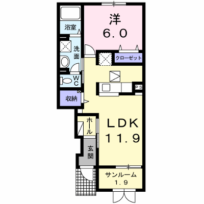 リブ　ブライト　パークＡ 102【管理NO：1-023393401-01020】 ★家具家電は申し込み後に搬入します★の物件画像