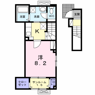 シャルマン・カメリア　Ｂ 201【管理NO：1-026336902-02010】 ★家具家電は申し込み後に搬入します★ ★2026年10月中旬入居可能★の物件画像