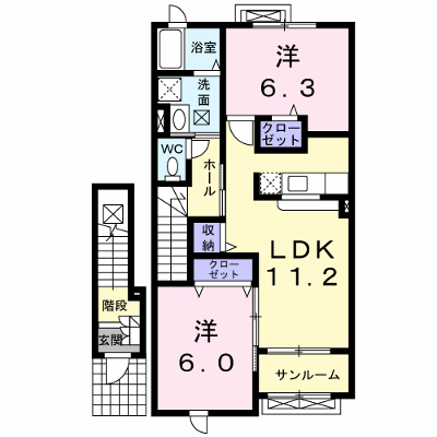 スカイスクレ－パ－　Ⅲ 202【管理NO：1-015161503-02020】 ★家具家電は申し込み後に搬入します★ ★2026年11月中旬入居可能★の物件画像