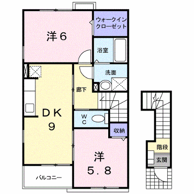 エレガンス　Ａ 201【管理NO：1-014412101-02010】 ★家具家電は申し込み後に搬入します★ ★2026年10月中旬入居可能★の物件画像