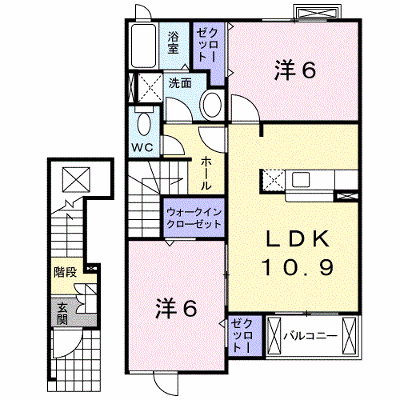 プランタン　Ａ 202【管理NO：1-014257001-02020】 ★家具家電は申し込み後に搬入します★ ★2026年10月中旬入居可能★の物件画像