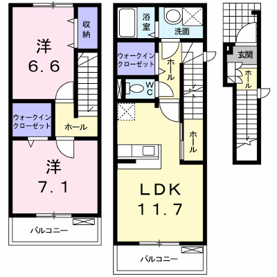 ディライト一番町 201【管理NO：1-013654101-02010】 ★家具家電は申し込み後に搬入します★ ★2026年10月中旬入居可能★の物件画像