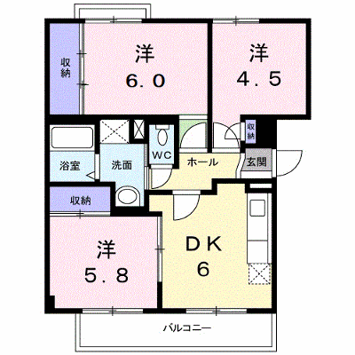 緑風館 301【管理NO：1-004751901-03010】 ★家具家電は申し込み後に搬入します★ ★2026年10月中旬入居可能★の物件画像