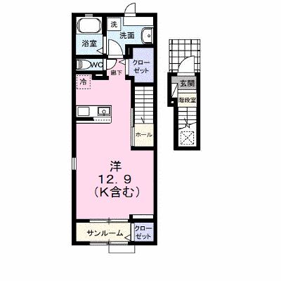 フェニックス　Ⅱ 205【管理NO：1-028694401-02040】 ★家具家電は申し込み後に搬入します★の物件画像