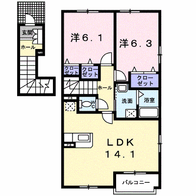 メゾン　シャルマンＢ棟 201【管理NO：1-014995602-02010】 ★家具家電は申し込み後に搬入します★ ★2026年10月中旬入居可能★の物件画像