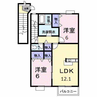 イル　フィオーレＡ 201【管理NO：1-013275001-02010】 ★家具家電は申し込み後に搬入します★ ★2026年10月上旬入居可能★の物件画像