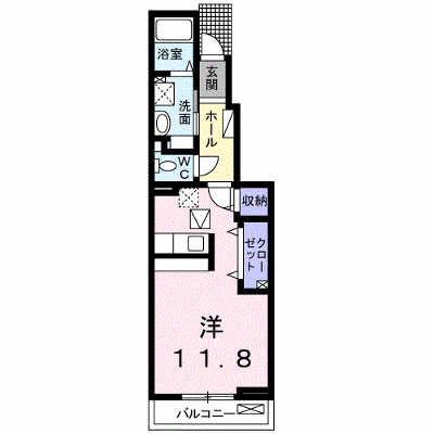 サンライズ川越　Ａ 103【管理NO：1-024440401-01030】 ★家具家電は申し込み後に搬入します★ ★2026年09月下旬入居可能★の物件画像