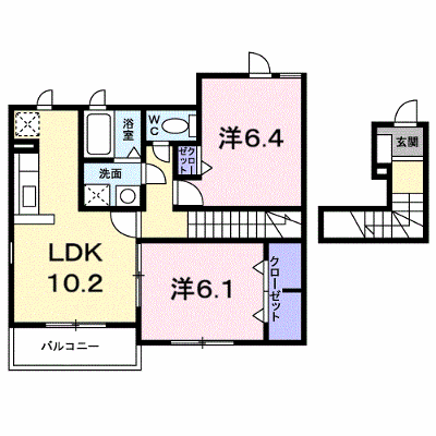 アクティブ　ユウ 202【管理NO：1-017448101-02020】 ★家具家電は申し込み後に搬入します★ ★2026年10月下旬入居可能★の物件画像