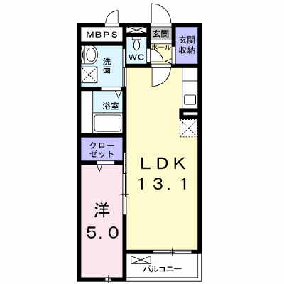 ミ　ライズ 202【管理NO：1-021420301-02020】 ★家具家電は申し込み後に搬入します★ ★2026年10月中旬入居可能★の物件画像