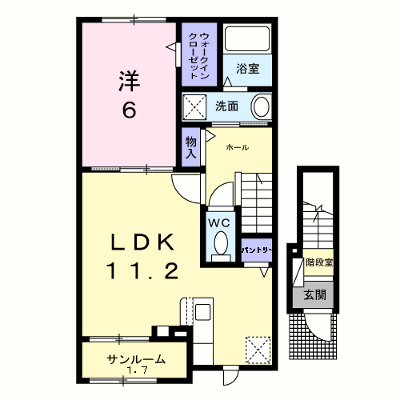 サンシャイン 202【管理NO：1-027739901-02020】 ★家具家電は申し込み後に搬入します★の物件画像