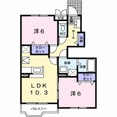 エスペランスＢ 105【管理NO：1-012995802-01040】 ★家具家電は申し込み後に搬入します★の物件画像