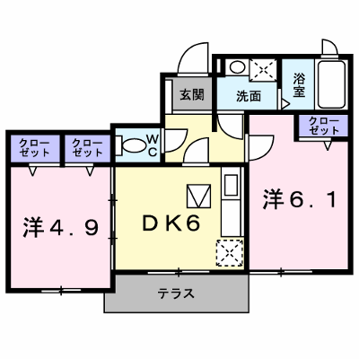 サンリット　Ｂ 102【管理NO：1-013391202-01020】 ★家具家電は申し込み後に搬入します★ ★2026年10月上旬入居可能★の物件画像