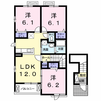 セレノ・ド・ルピナスⅡ 201【管理NO：1-019158702-02010】 ★家具家電は申し込み後に搬入します★ ★2026年10月上旬入居可能★の物件画像