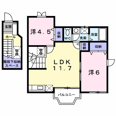 センターコート　Ａ 201【管理NO：1-011082201-02010】 ★家具家電は申し込み後に搬入します★ ★2026年10月中旬入居可能★の物件画像