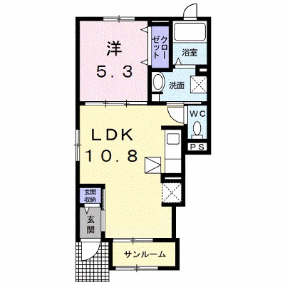 カメリアロッサ　Ⅰ 101【管理NO：1-026649601-01010】 ★家具家電は申し込み後に搬入します★ ★2026年10月中旬入居可能★の物件画像