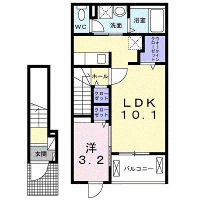 ＳＵＺＵＲＡＮⅡ 204【管理NO：1-026028001-02040】 ★家具家電は申し込み後に搬入します★ ★2026年10月中旬入居可能★の物件画像