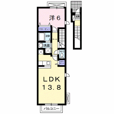 コットン　アベニュー　Ｃ 201【管理NO：1-017246701-02010】 ★家具家電は申し込み後に搬入します★ ★2026年10月上旬入居可能★の物件画像
