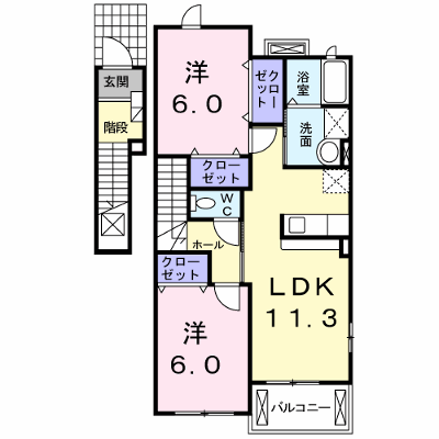 クルーセＢ 201【管理NO：1-015227702-02010】 ★家具家電は申し込み後に搬入します★ ★2026年09月中旬入居可能★の物件画像
