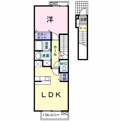 レガシ－赤松坂 202【管理NO：1-016346601-02020】 ★家具家電は申し込み後に搬入します★ ★2026年10月中旬入居可能★の物件画像