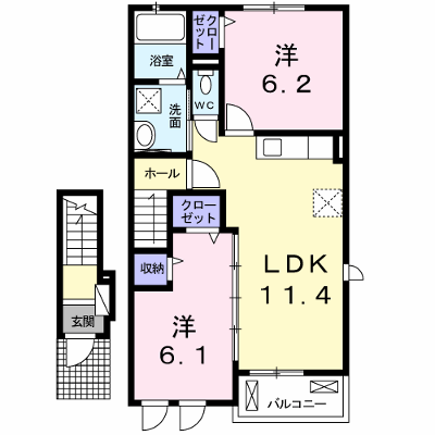 プランドールⅡ 205【管理NO：1-019436901-02050】 ★家具家電は申し込み後に搬入します★ ★2026年10月中旬入居可能★の物件画像