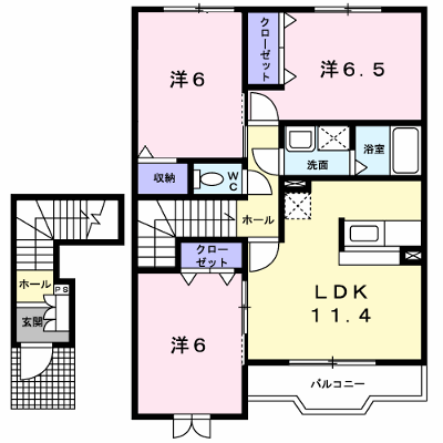 シューベルブ・メゾンＣ 202【管理NO：1-013406003-02020】 ★家具家電は申し込み後に搬入します★ ★2026年10月上旬入居可能★の物件画像