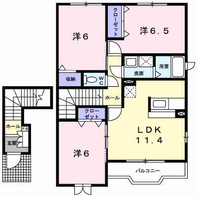 シューベルブ・メゾンＢ 202【管理NO：1-013406002-02020】 ★家具家電は申し込み後に搬入します★ ★2026年10月上旬入居可能★の物件画像