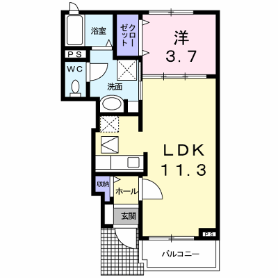 善Ｆ 103【管理NO：1-020231701-01030】 ★家具家電は申し込み後に搬入します★の物件画像