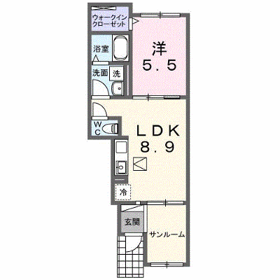 モデルノⅠ 102【管理NO：1-027289801-01020】 ★家具家電は申し込み後に搬入します★ ★2026年10月下旬入居可能★の物件画像