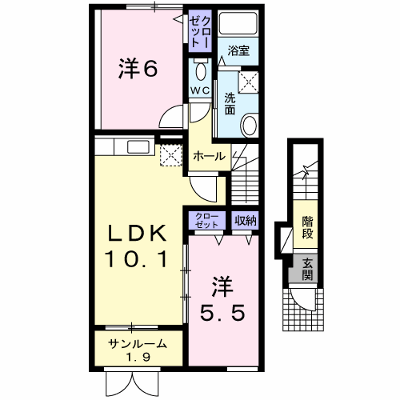 フェリーチェ 203【管理NO：1-018560001-02030】 ★家具家電は申し込み後に搬入します★ ★2026年10月中旬入居可能★の物件画像