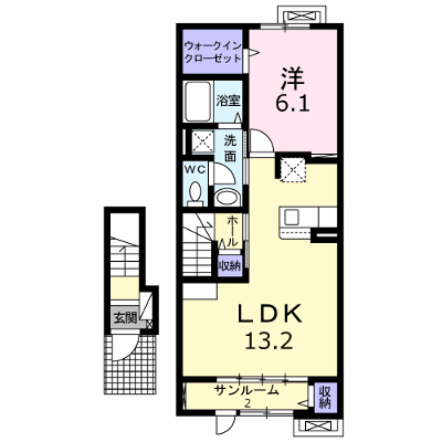 ルーエ西本成寺Ⅰ 204【管理NO：1-026907901-02040】 ★家具家電は申し込み後に搬入します★ ★2026年10月中旬入居可能★の物件画像