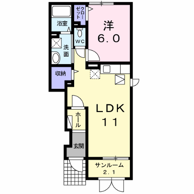 トゥインクル　Ⅶ 103【管理NO：1-021160901-01030】 ★家具家電は申し込み後に搬入します★ ★2026年10月中旬入居可能★の物件画像