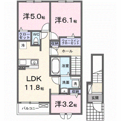 ベッラ・ヴィータ　カケガワ 202【管理NO：1-028832001-02020】 ★家具家電は申し込み後に搬入します★ ★2027年02月上旬入居可能★の物件画像