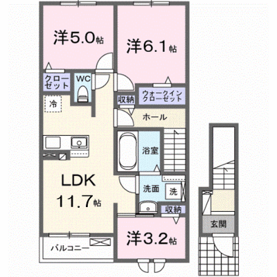 シンシア甲南Ⅱ 202【管理NO：1-027678802-02020】 ★家具家電は申し込み後に搬入します★ ★2026年11月下旬入居可能★の物件画像