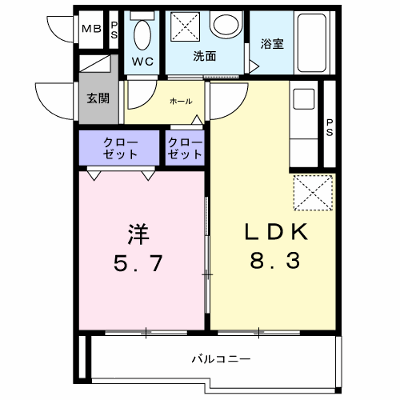 エスポアール上山手 303【管理NO：1-027023801-03030】 ★家具家電は申し込み後に搬入します★ ★2026年10月上旬入居可能★の物件画像