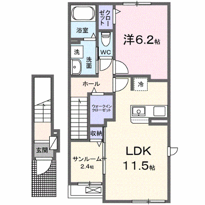 ビーナスベルト 205【管理NO：1-027911701-02040】 ★家具家電は申し込み後に搬入します★の物件画像
