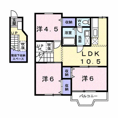 シャン・ド・フルール 202【管理NO：1-009493301-02020】 ★家具家電は申し込み後に搬入します★ ★2026年10月下旬入居可能★の物件画像